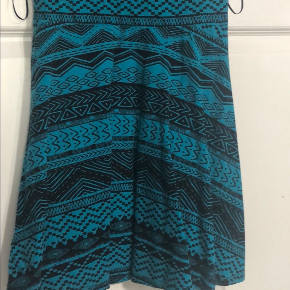 Black and teal dress